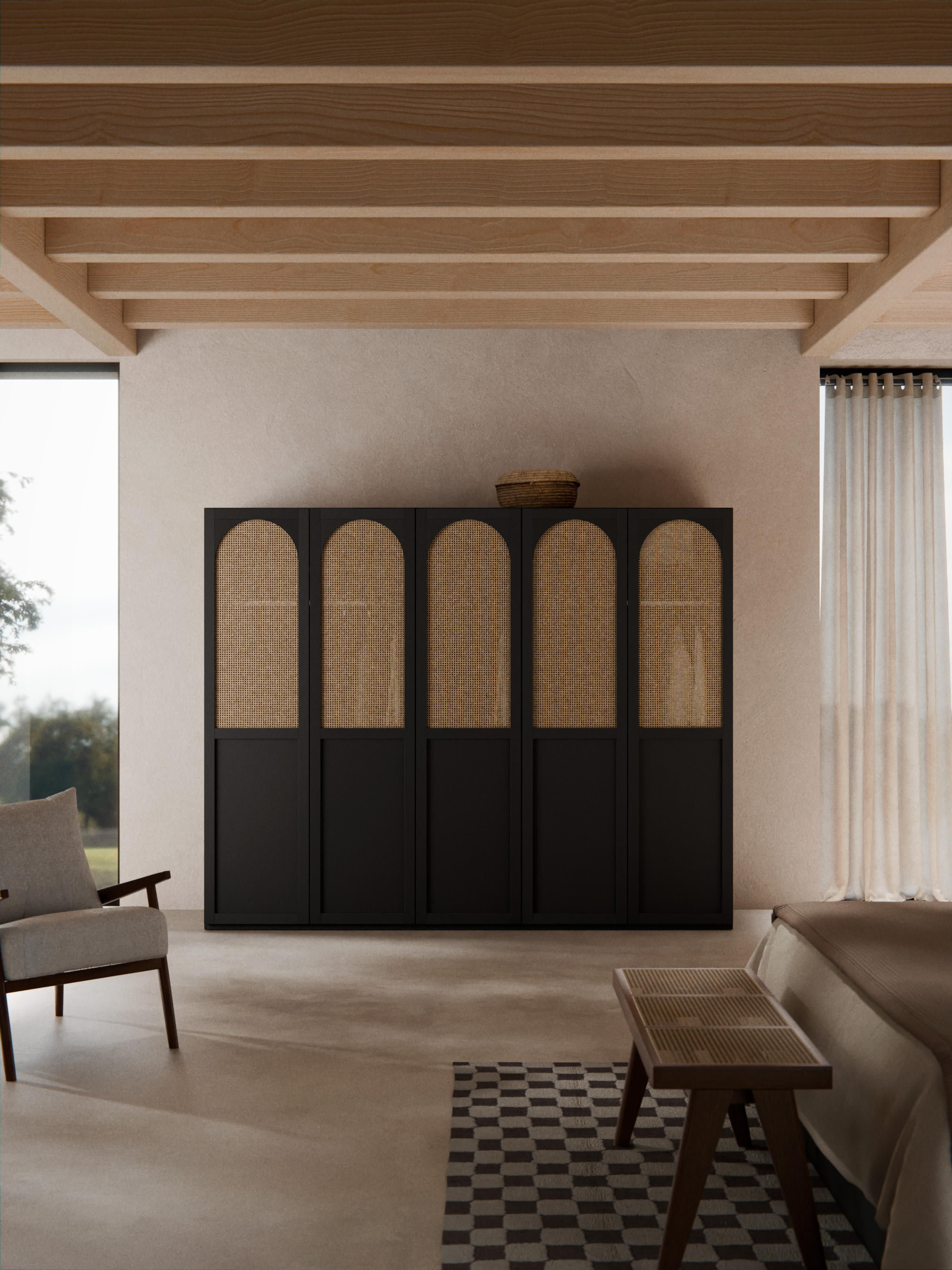 Modulaire draaideurkast Jeanne, 250 cm breed, diverse opties