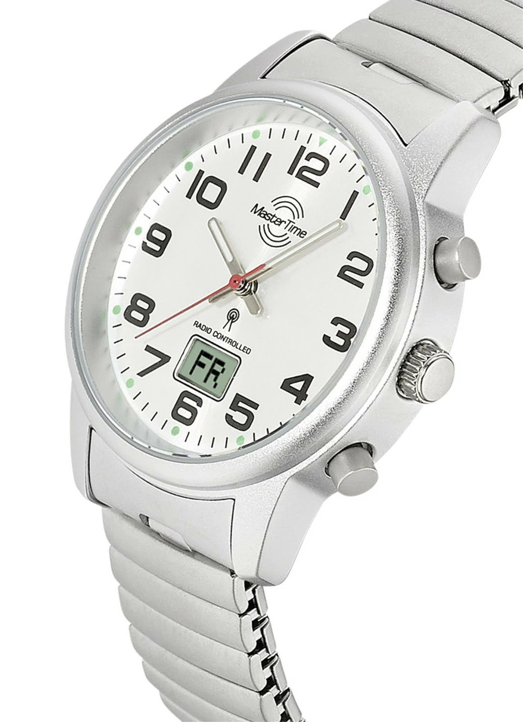 Master Time Funk-Damenuhr mit Edelstahlzugband