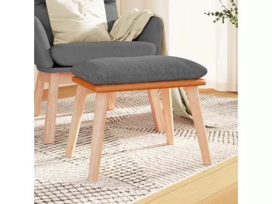 Repose-pied Gris clair 45x29,5x35 cm Tissu et similicuir