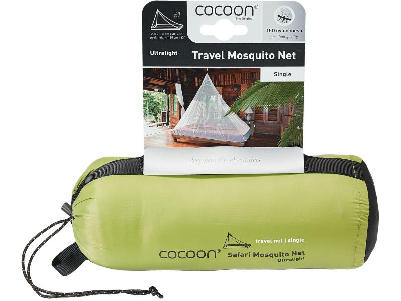 cocoon Moskitonetz Mosquito TravelNets Ultralight, White Moskitonetz für eine Person für drinnen