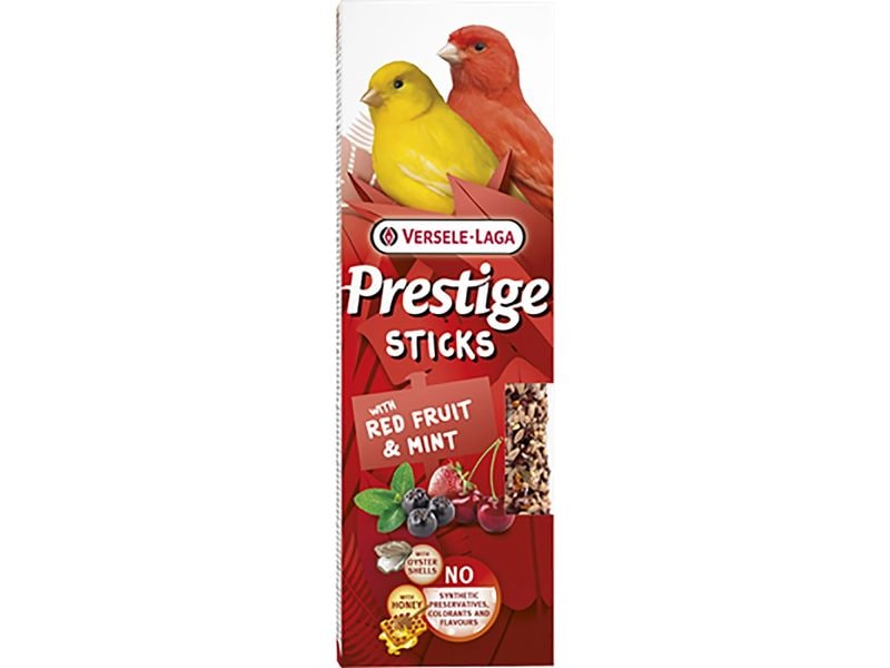 Versele Laga Ziervogelfutter Prestige Sticks Waldfrüchte un Köstlicher Leckerbissen für Kanarienvögel