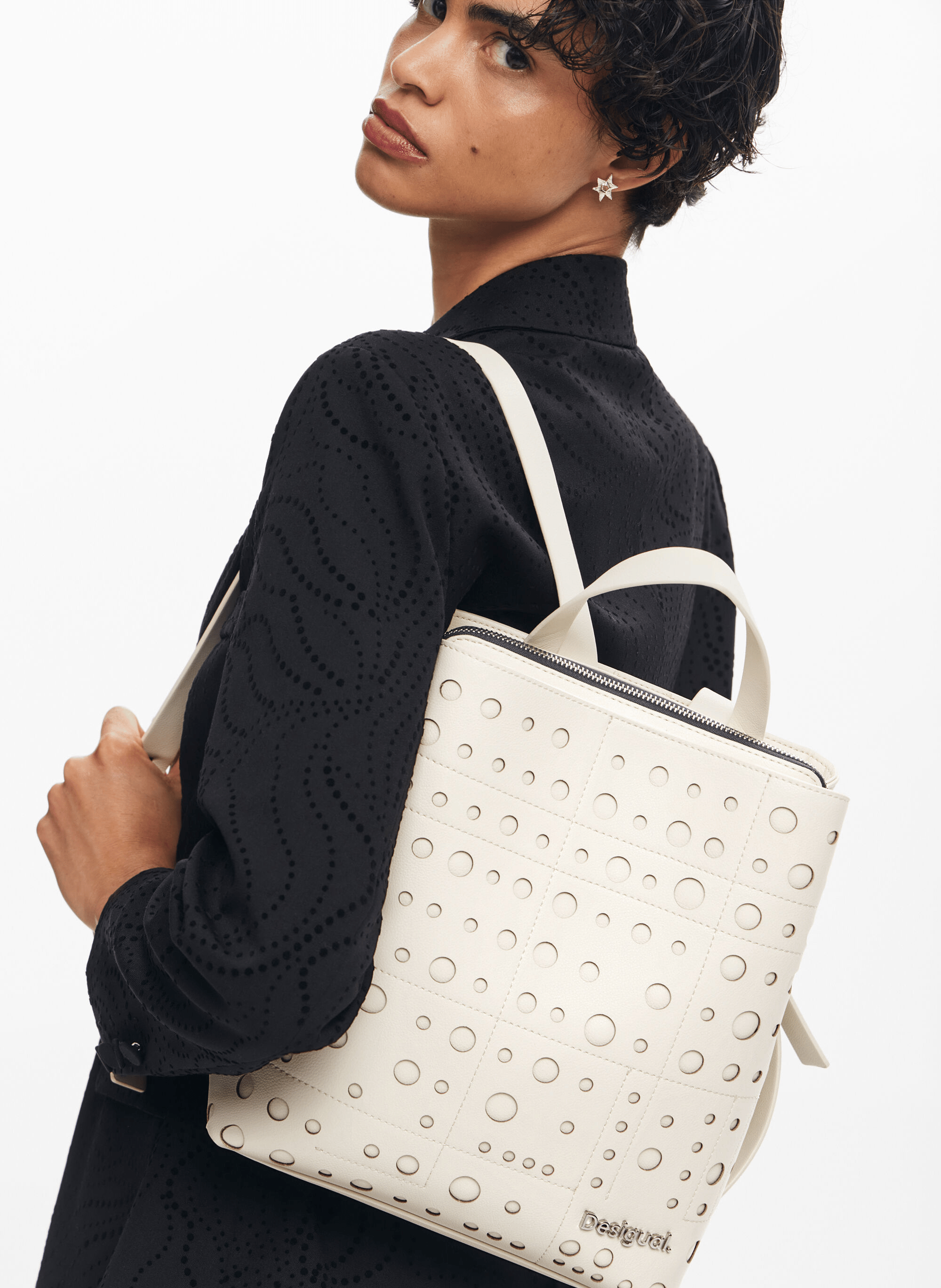 Sac à dos ajourés à cercles | Blanc
