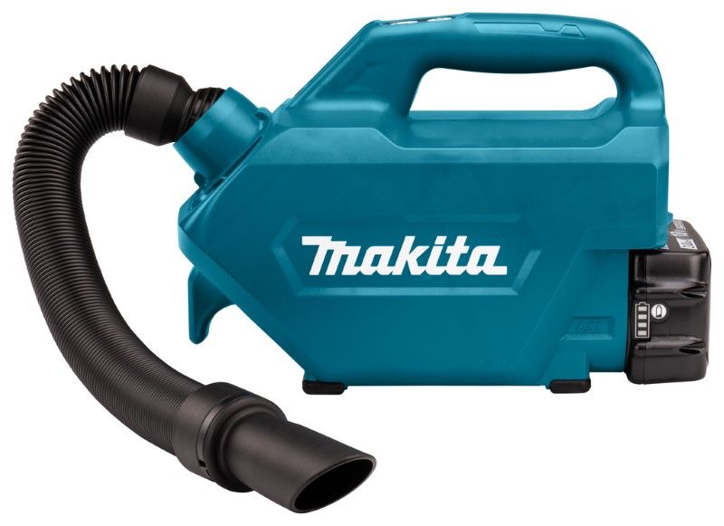 Makita DCL184RF 18V Auto stofzuiger ( 1x  3.0 Ah)  accu, 1 st lader, inclusief 5 blaas- en zuigmonden