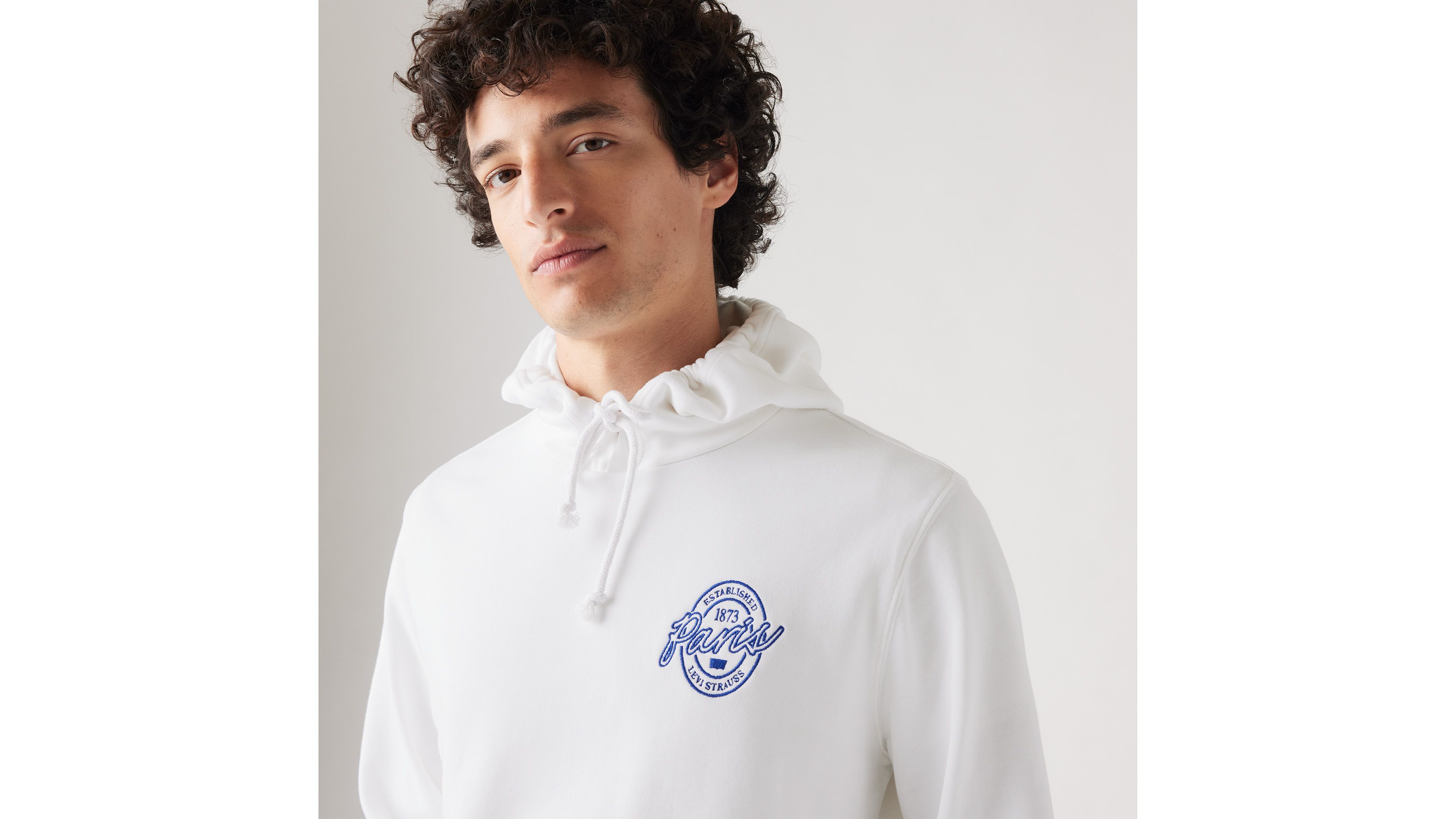 Sweat à capuche Original Housemark - Bright White - Blanc