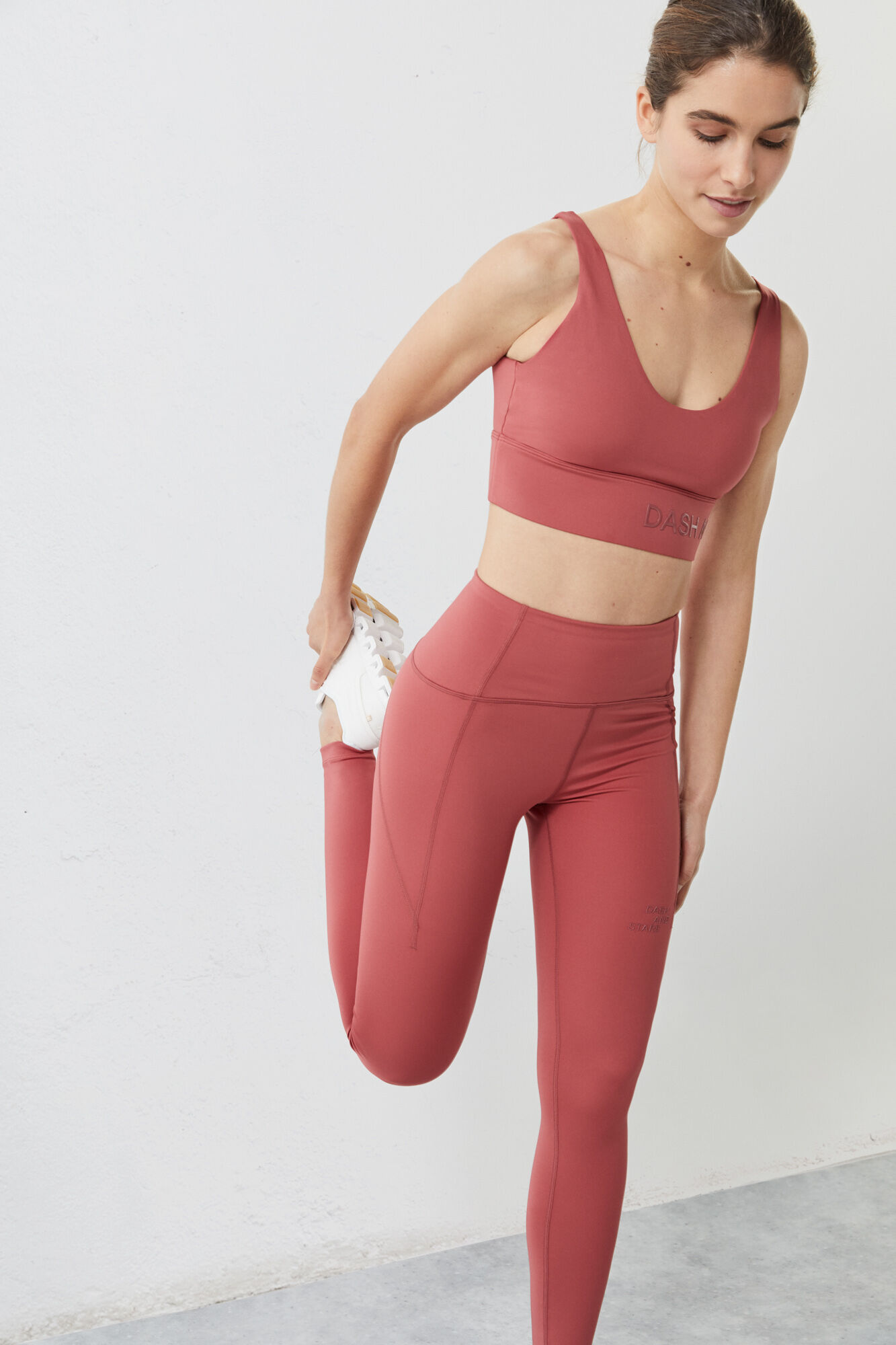 Leggings rosa 4D Stretch - rojo