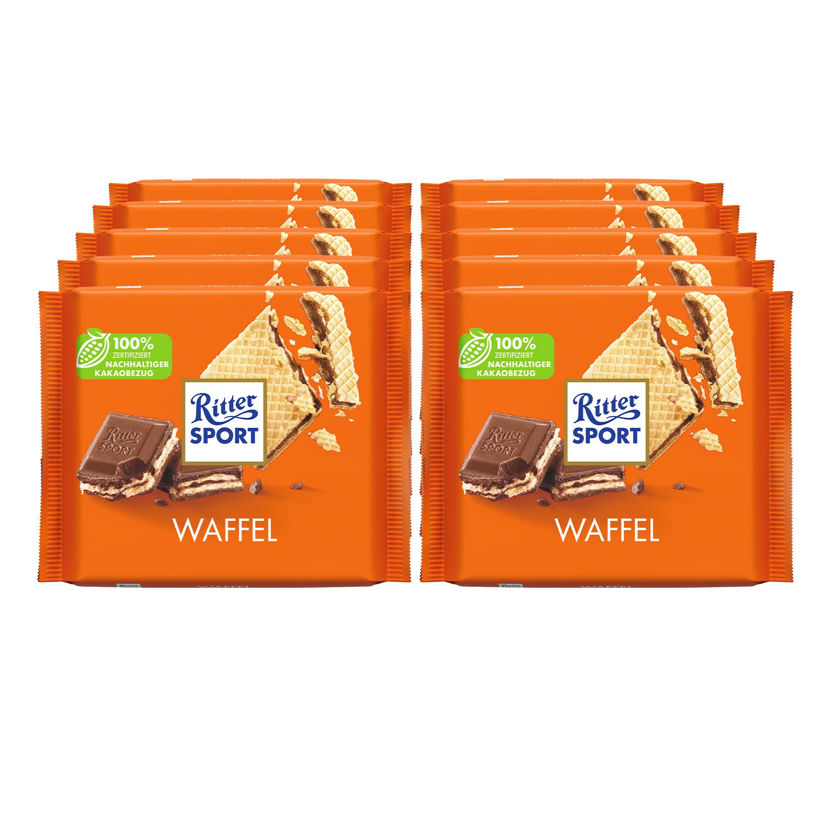 Ritter Sport Waffel 100 g, 10er Pack