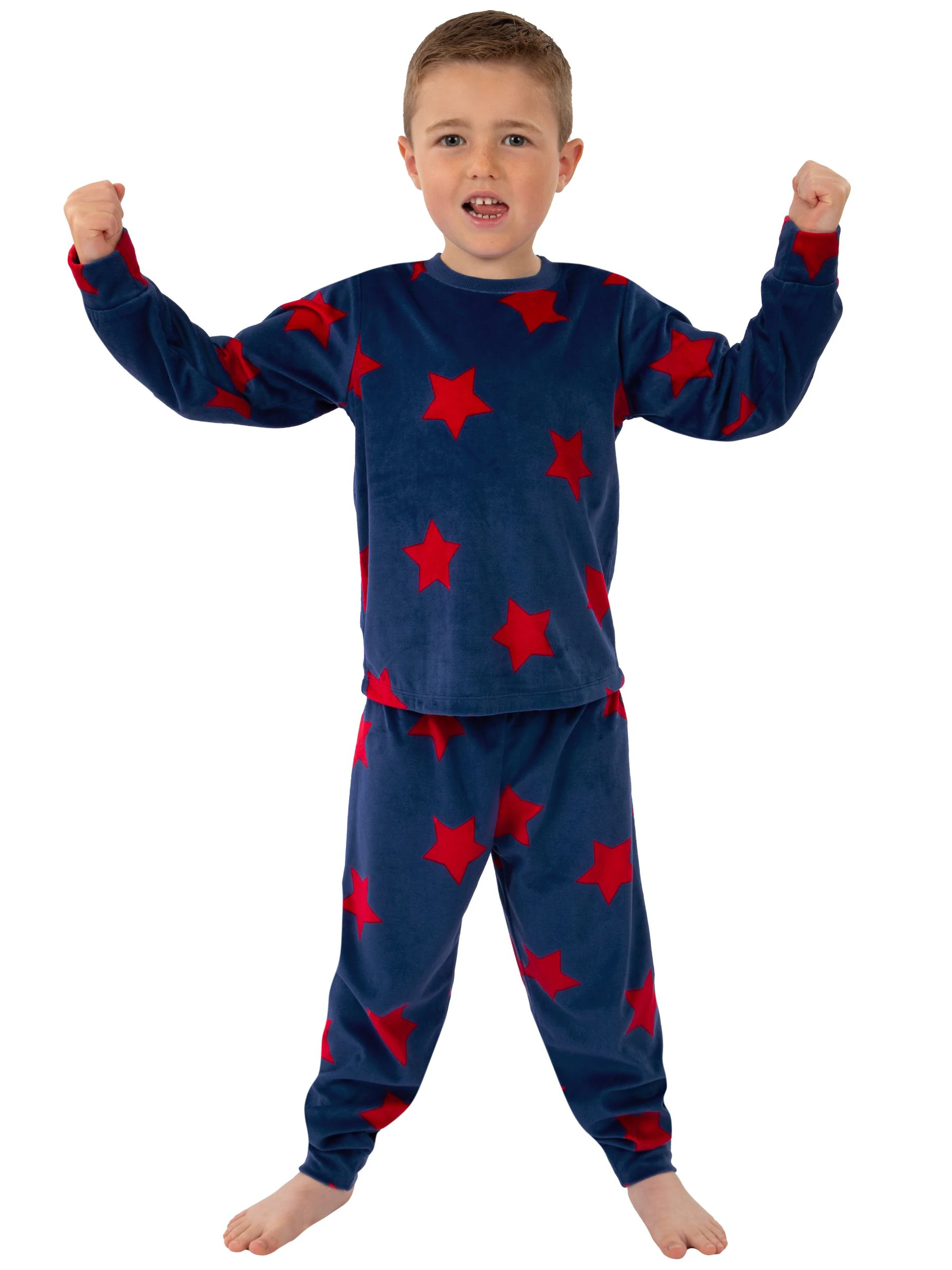 Harry Bear Stars Long Sleeve Fleece Pyjamas