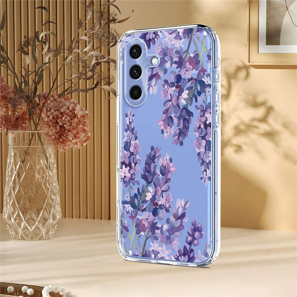 Samsung Galaxy S25 FE Gummi Case Schutzhülle - Lila Blumen