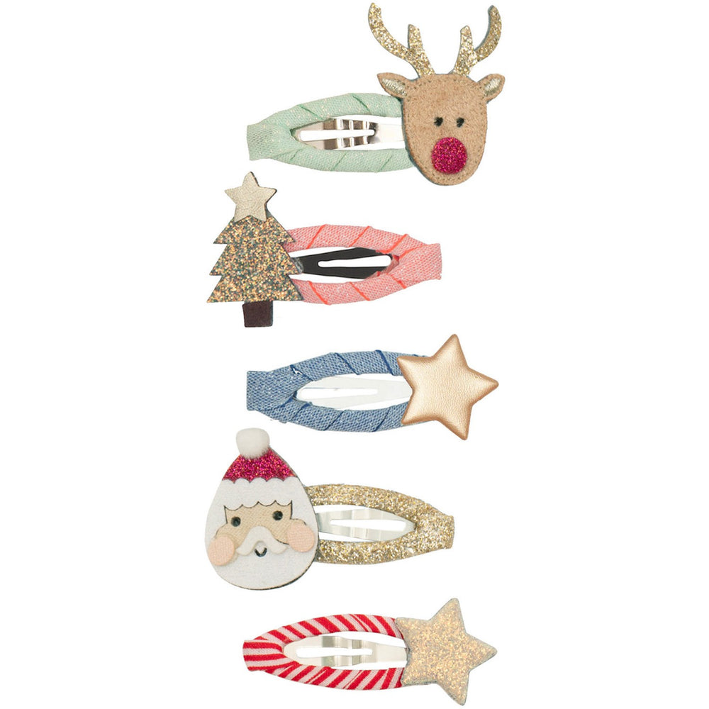 Køb Mimi & Lula 5 Hårspænder - Mini Santa Christmas