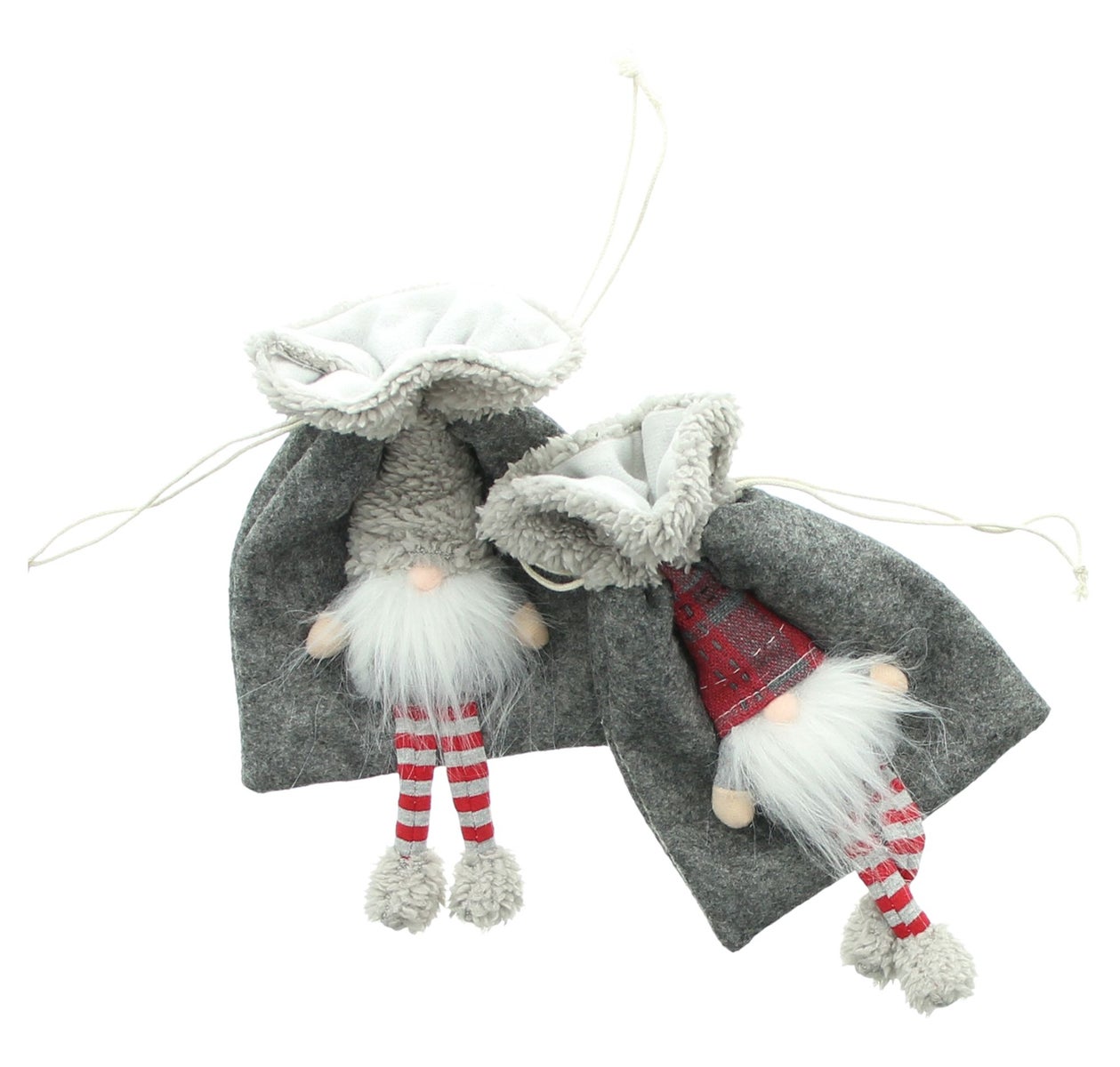 FRANK FLECHTWAREN | Kabouter Cadeauzakjes, Set van 2, 14 x 18 cm, POLYESTER
