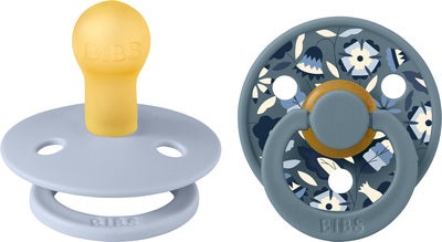 BIBS x Liberty Colour Bobo Smokk 2-Pakk Lateks Str 1, Dusty Blue Mix