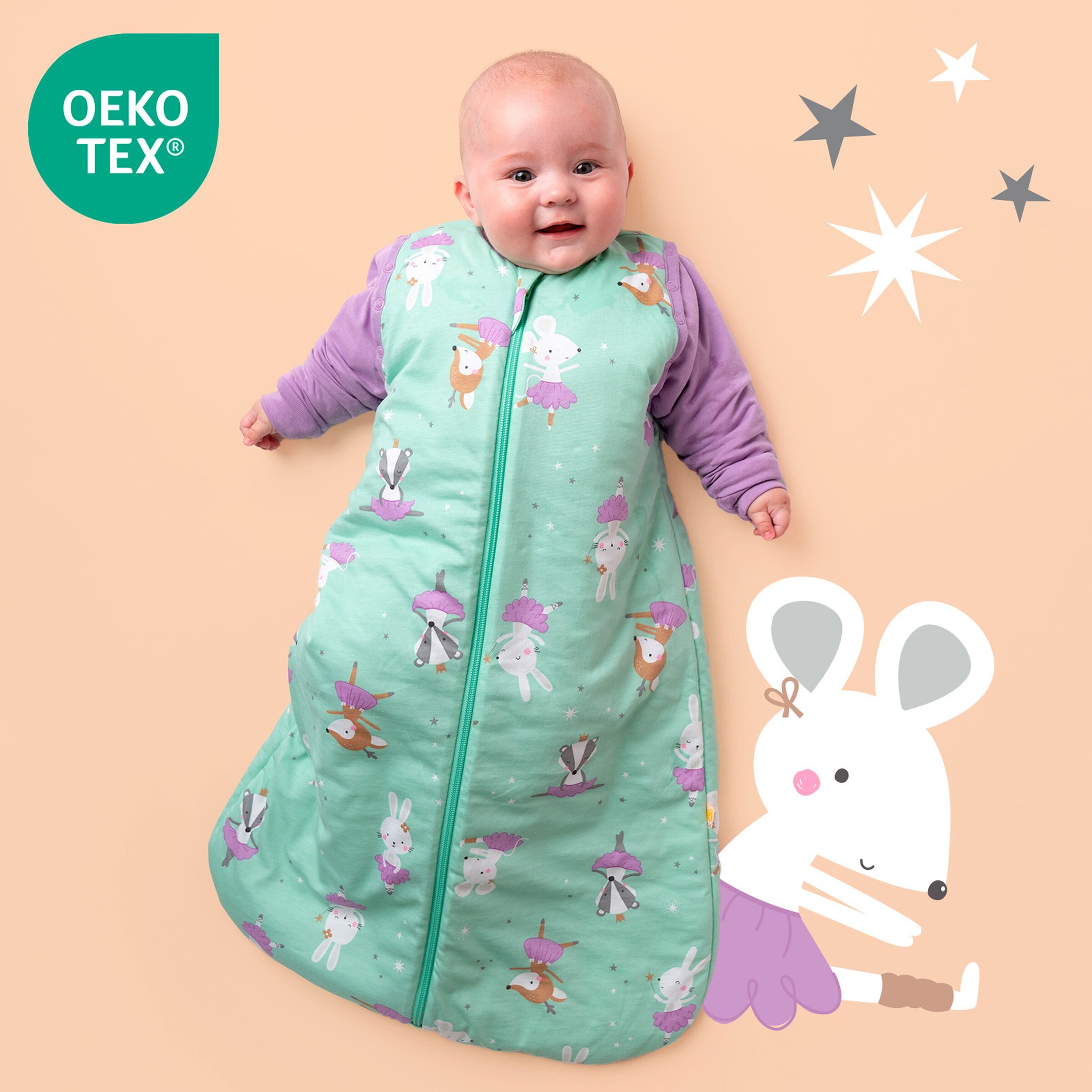 schlummersack Schlafsack ohne Füßen 2.5 Tog Ballerina