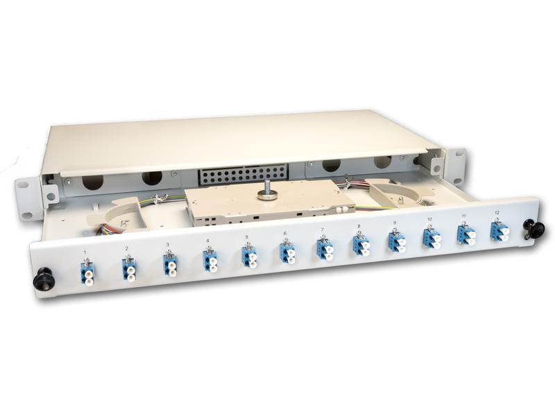 Lightwin Spleissbox 12 Fasern, 6x DLC/APC SM, 9/125µm OS2 P LWL Spleissbox, 12 Fasern, 6x DLC/APC Singlemode, 9/125µm OS2 G657.A1 Pigtail