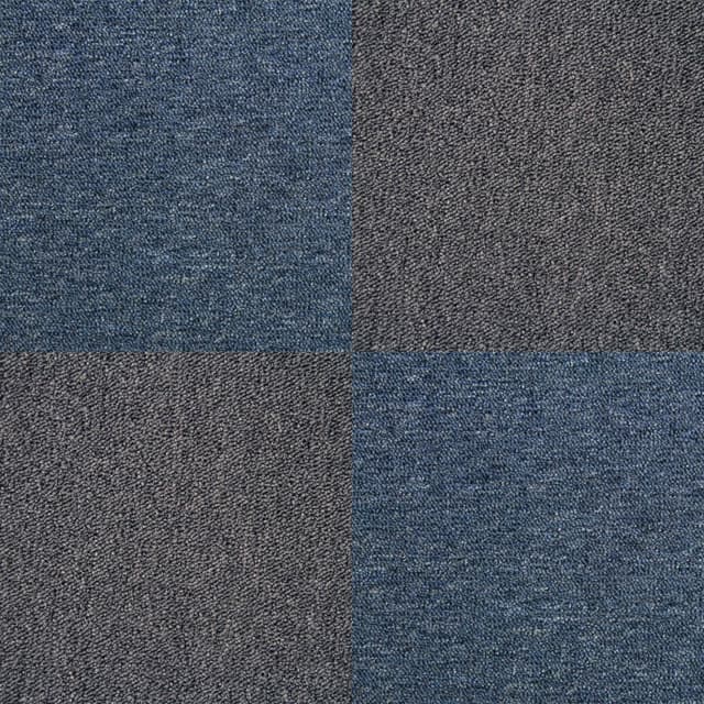 40 x Tæppefliser 10m2 / Stormblå og Sort Charcoal
