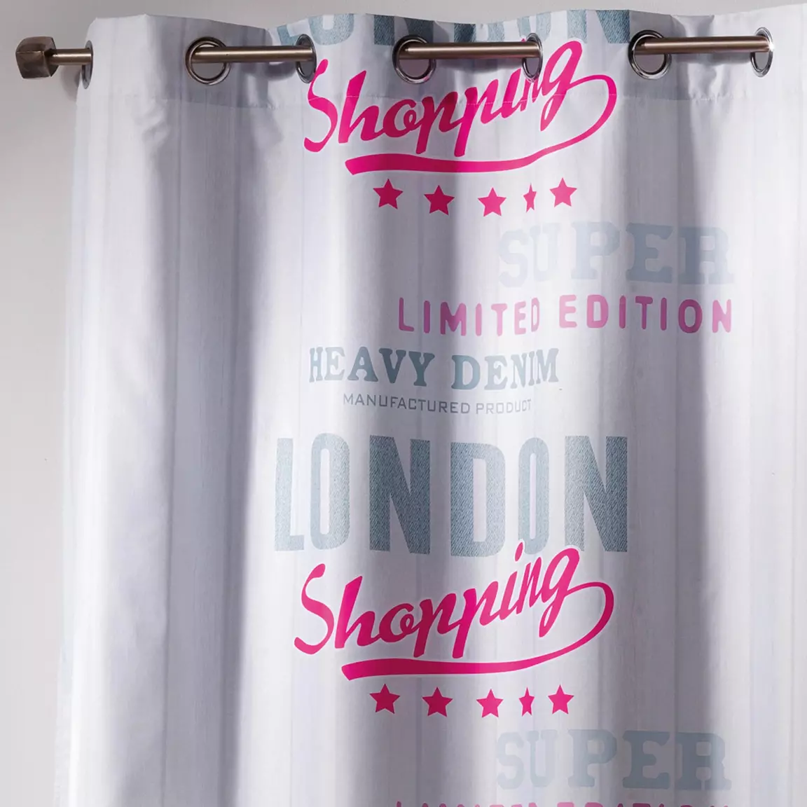 Rideau (140 x H240 cm) Girly London Blanc