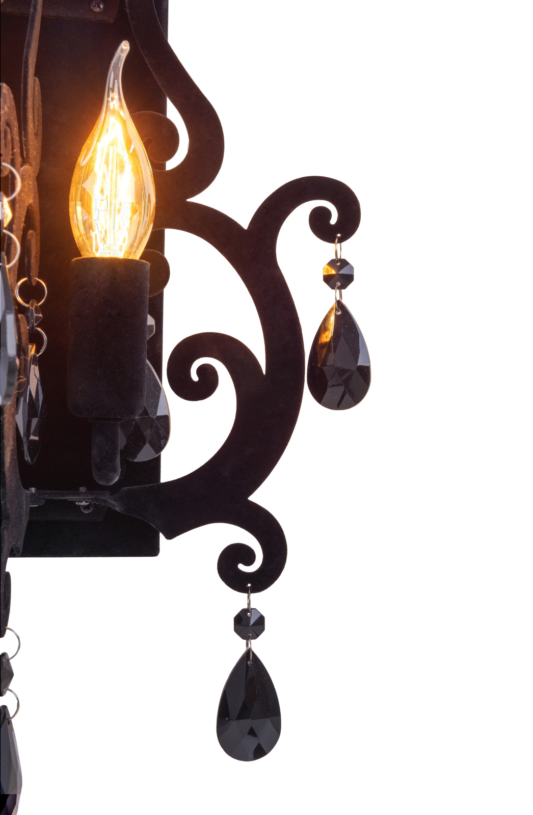 Wandleuchte BLACK VELVET - schwarz - 2-flammig
