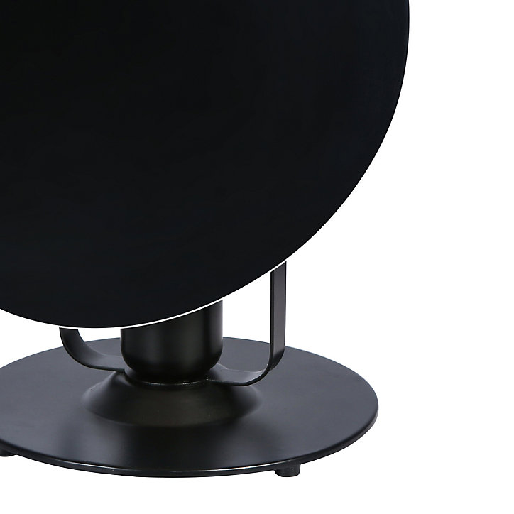 Lampe de table Kiranat GoodHome E27 noir mat