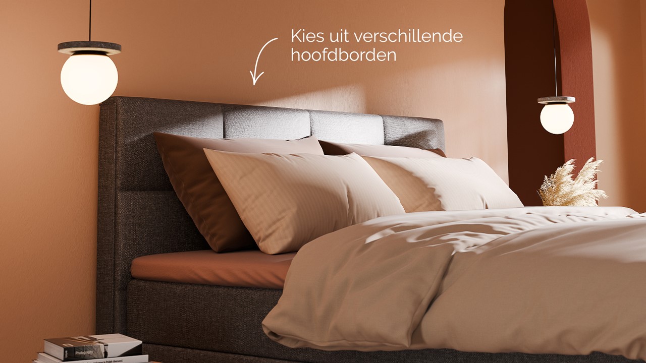 Boxspring Crystal - Linen touch dark grey