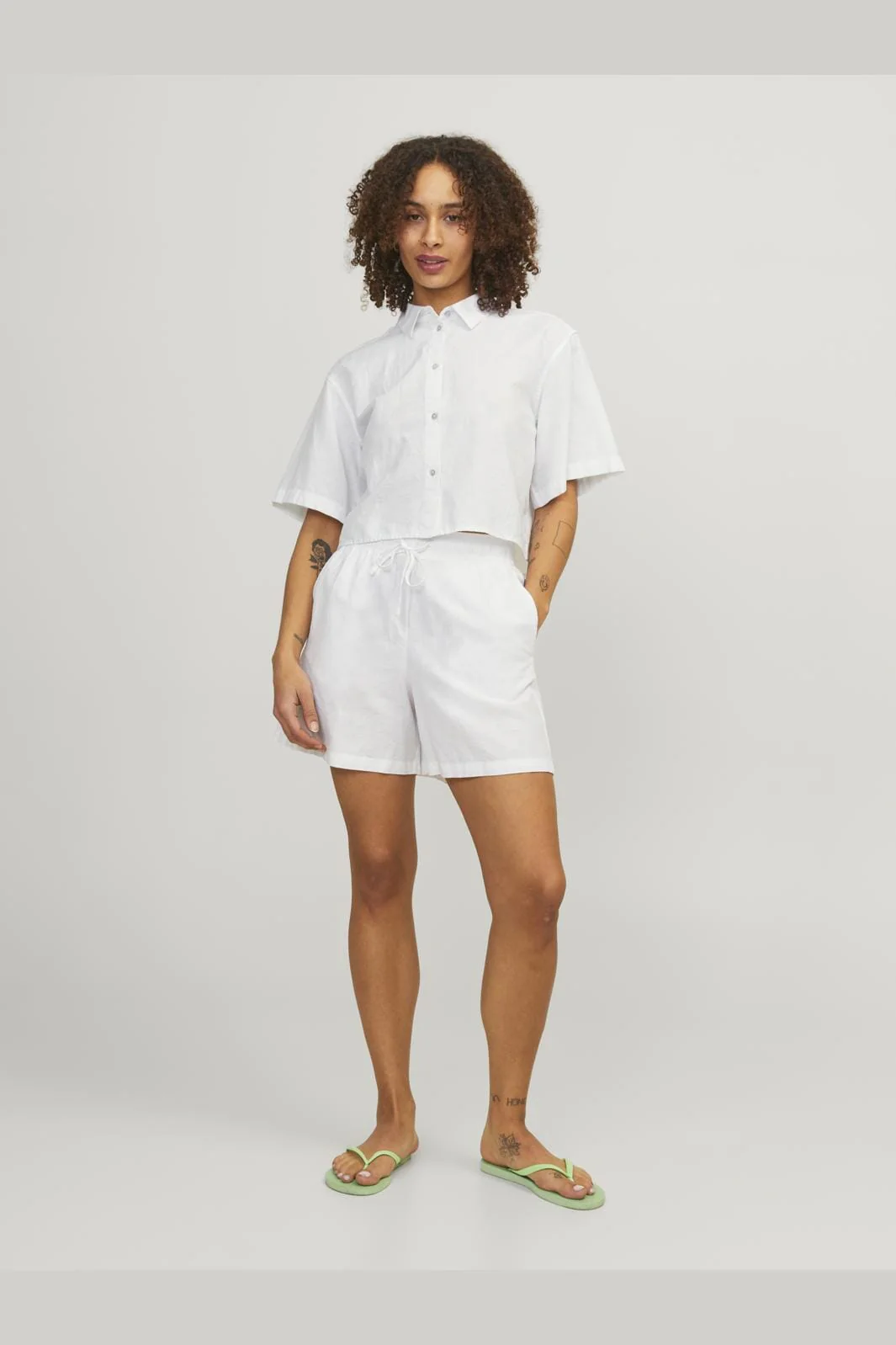 Jjxx Jxamy Linen Blend Shorts Sn 4388840 white