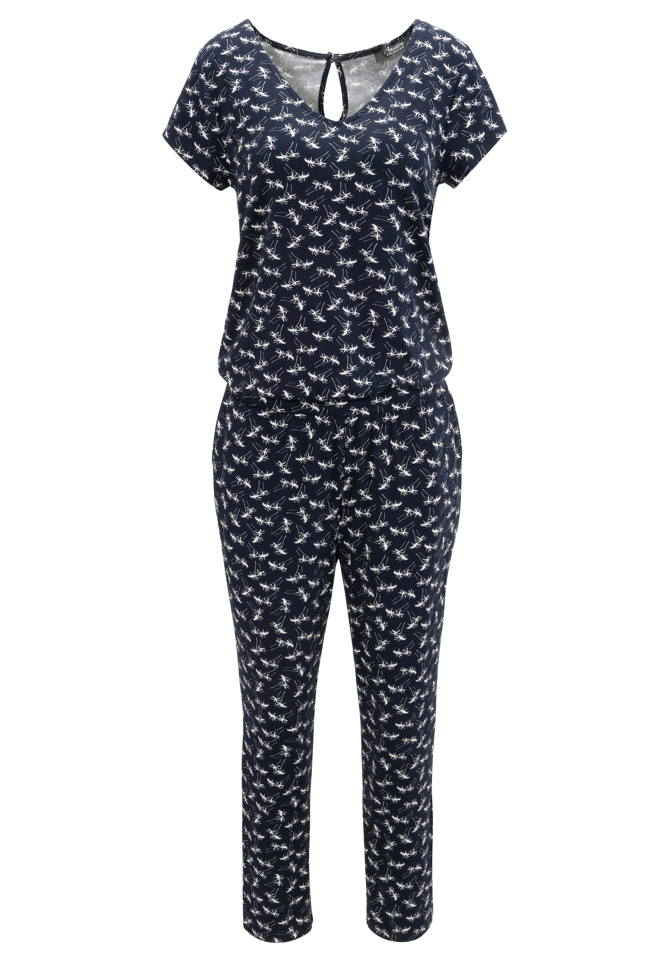 Aniston SELECTED Jumpsuit , mit Palmen bedruckt