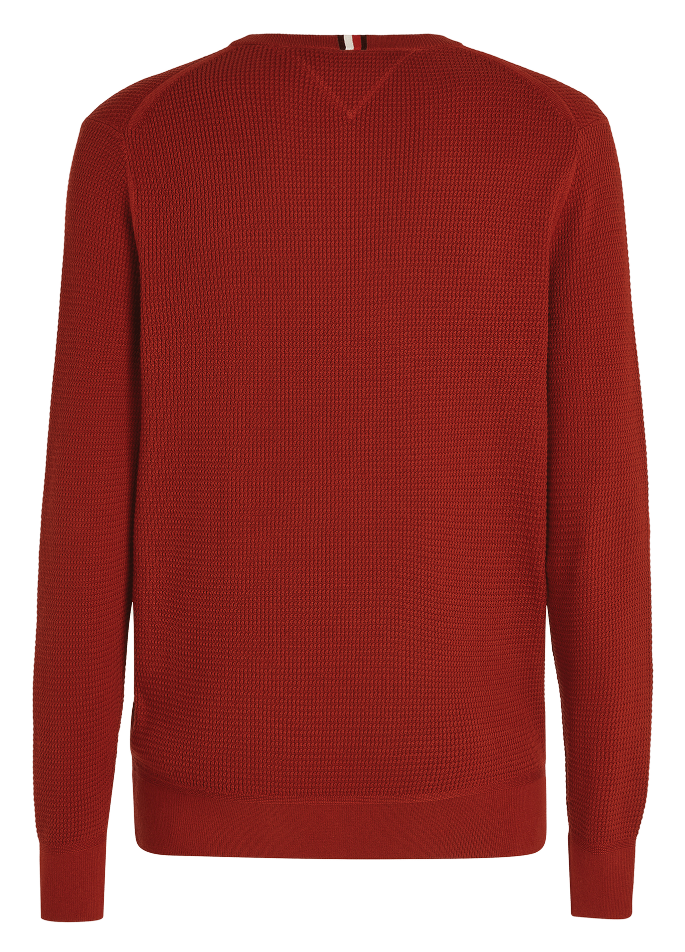 Pull col rond en coton organique | Rouge