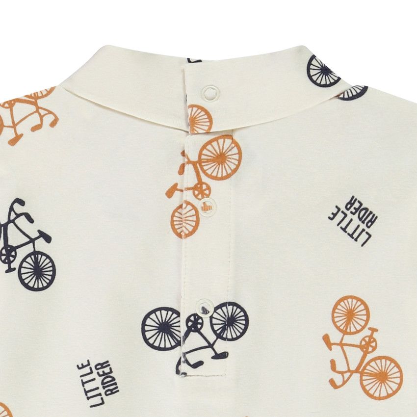 Sous-pull col roulé imprimé fantaisie pour bébé garçon - Ecru