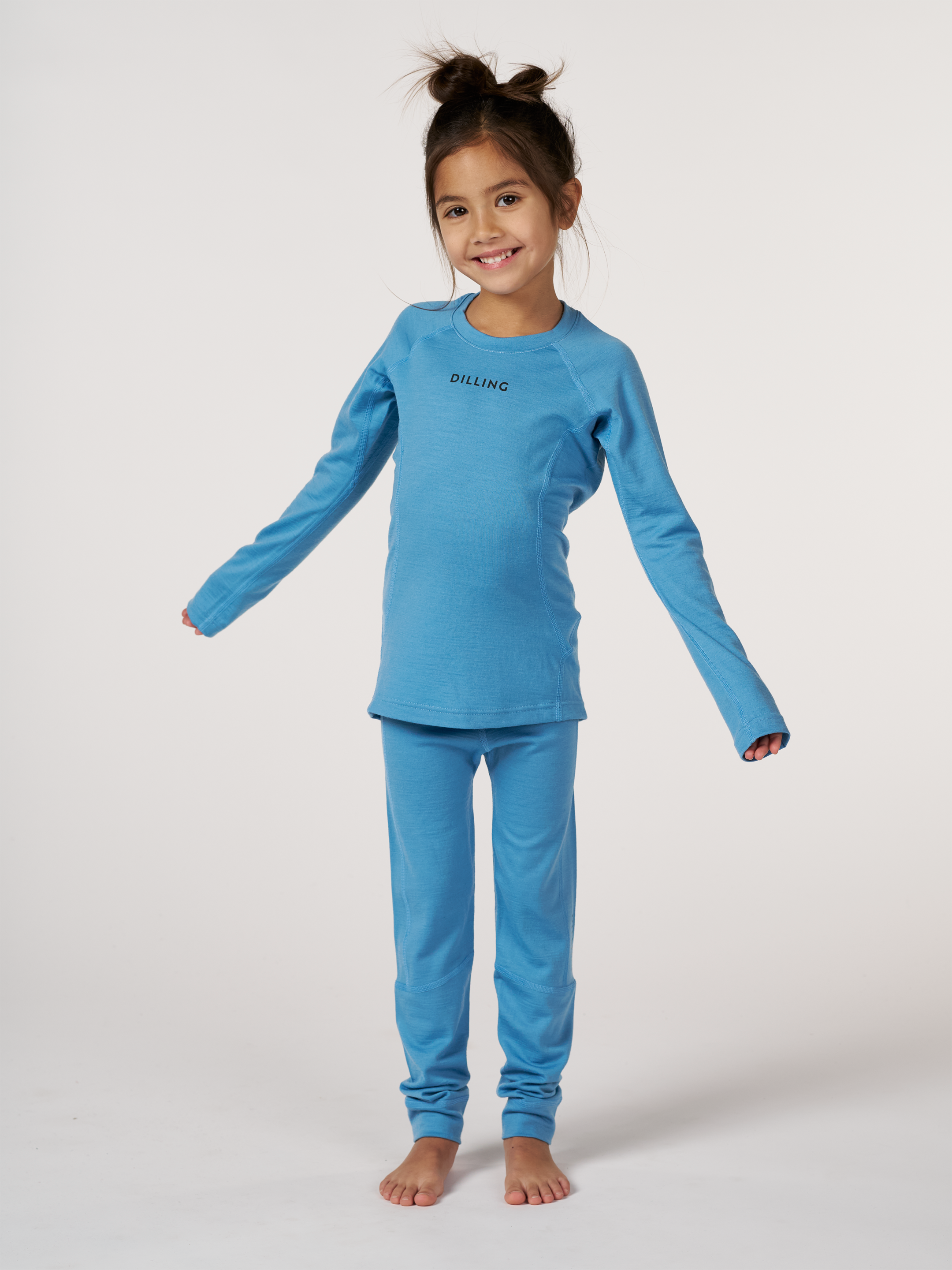 Shirt met raglanmouwen van merinowol voor kinderen