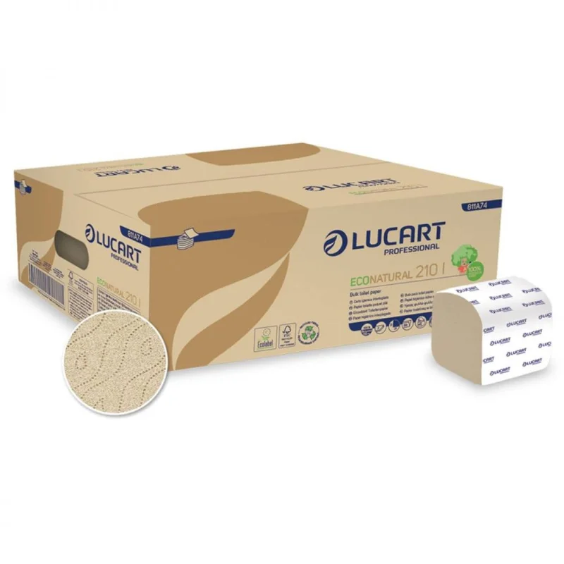 LUCART - Papier toilette à plat - ECO NATURAL 210i - x40