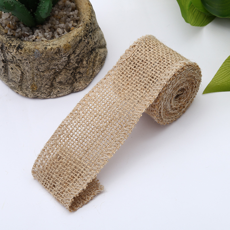(5cmx9m) Geschenkband Jute Deko Band - Braun