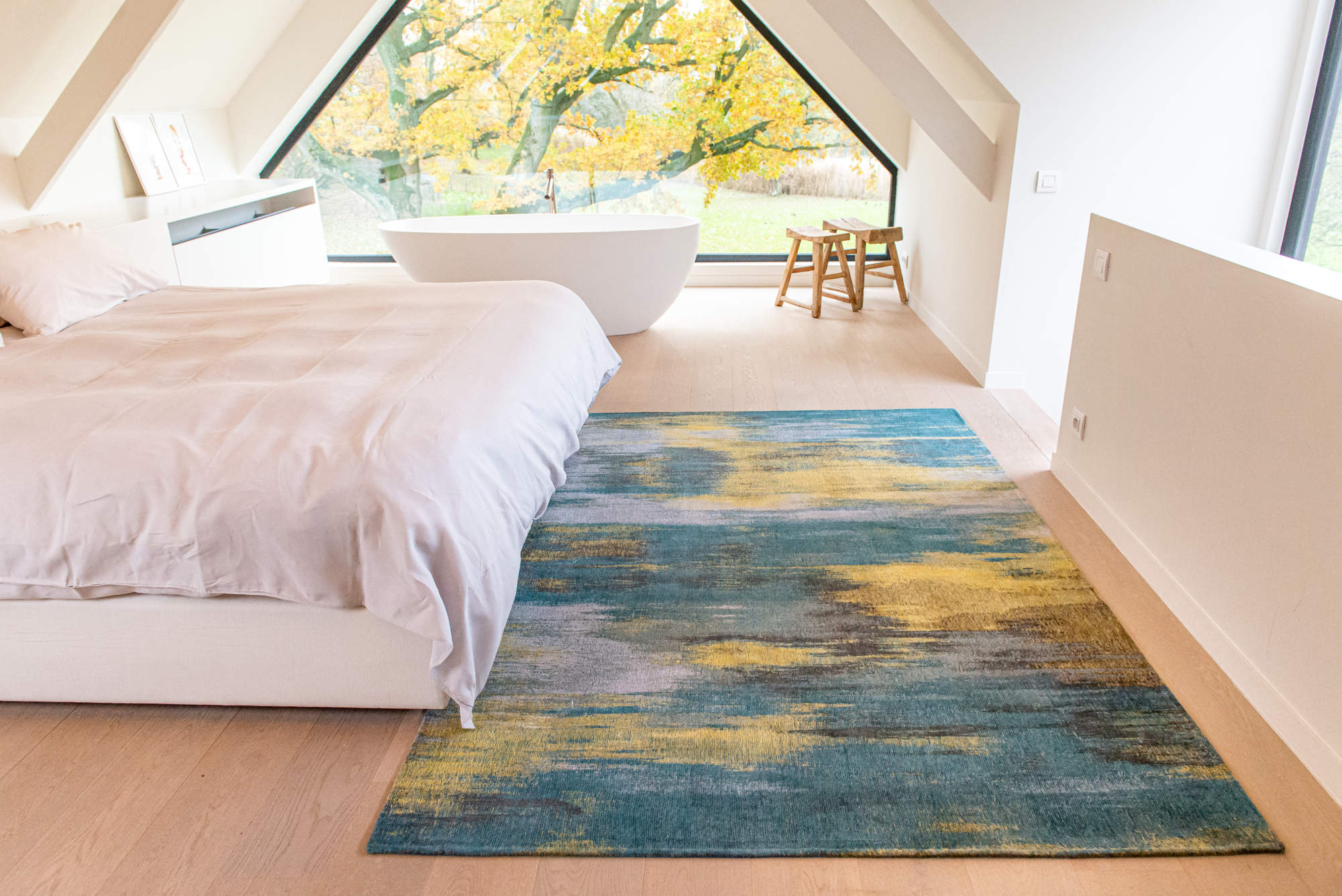 Ecorugs vloerkleed Monetti blauw 140x200 cm