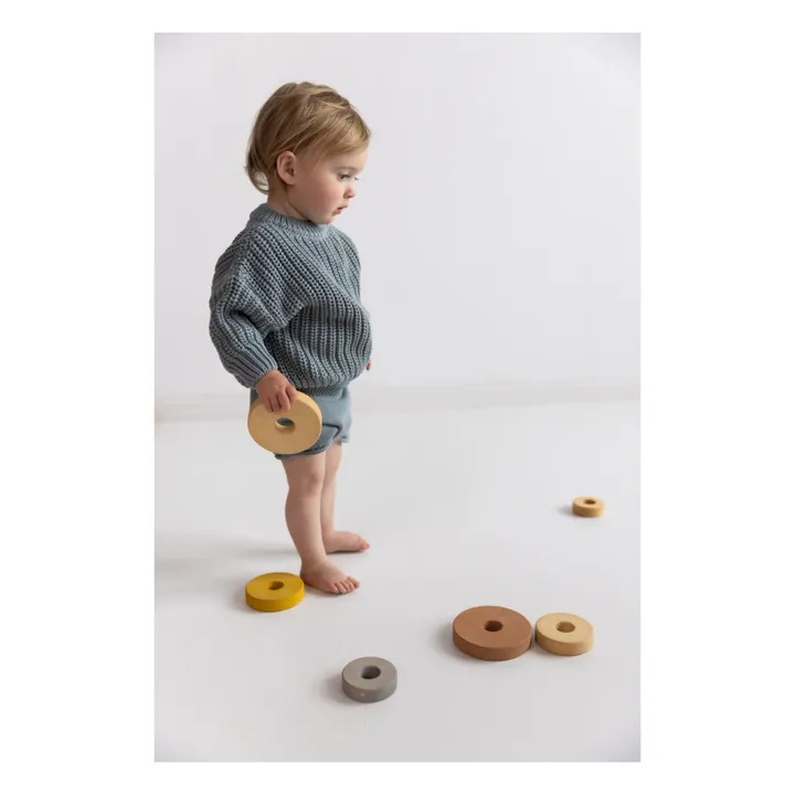 Yuki Short Single Coton Bio | Bleu gris