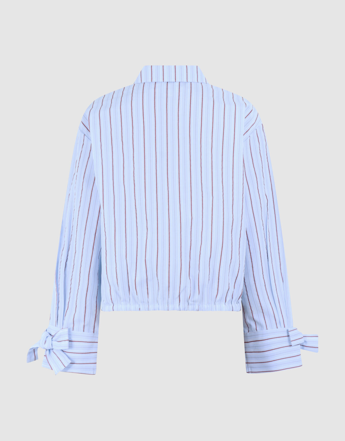 Burgundy Pinstripe Strass Blouse Lichtblauw