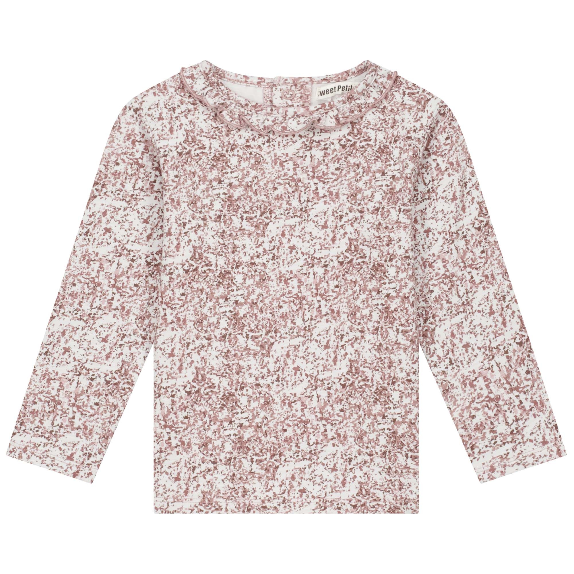 Sweet Petit baby shirt Elena lange mouwen all over print roze
