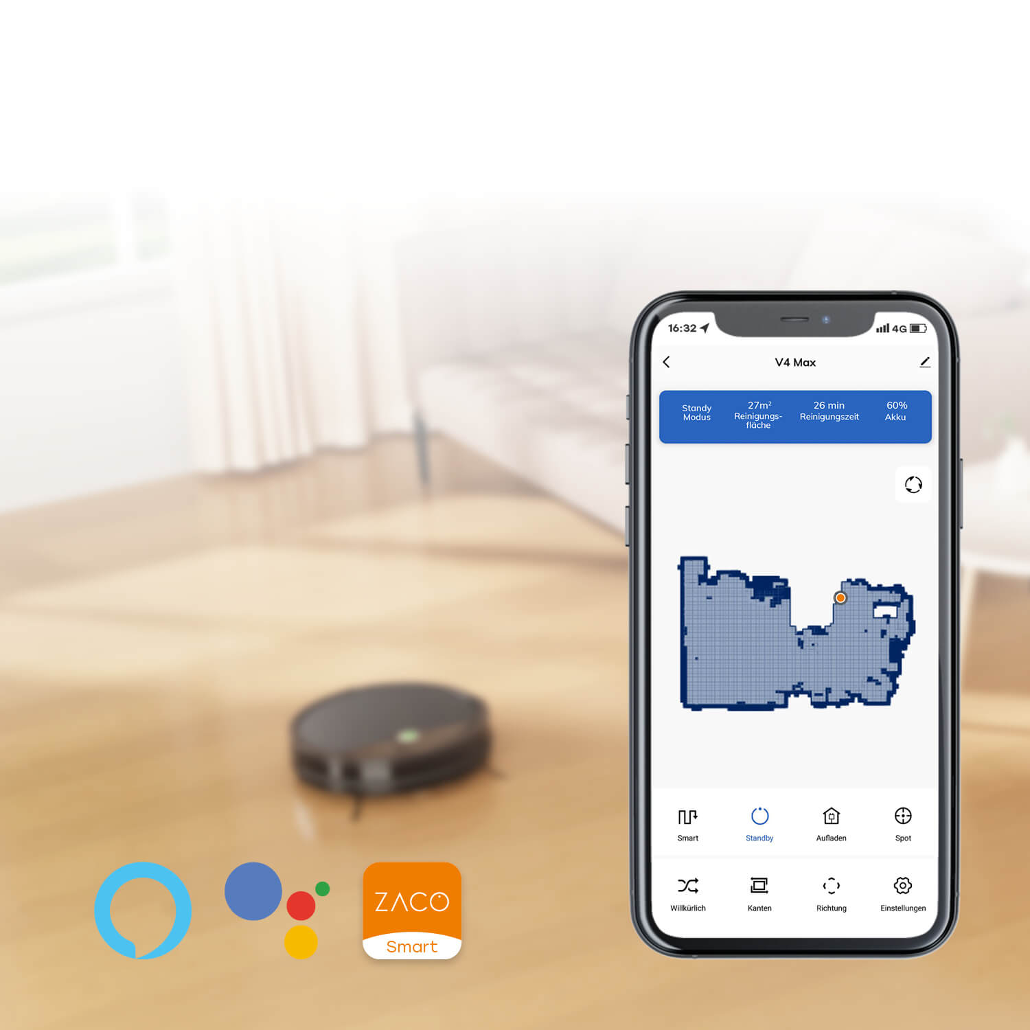 ZACO V4 Max Robot Vacuum Cleaner