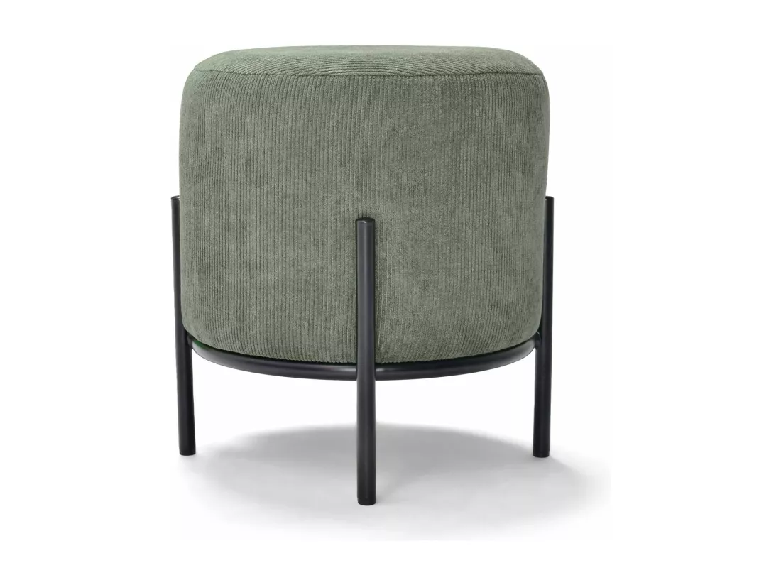 BONN VELVET - Petit pouf rond en velours côtelé