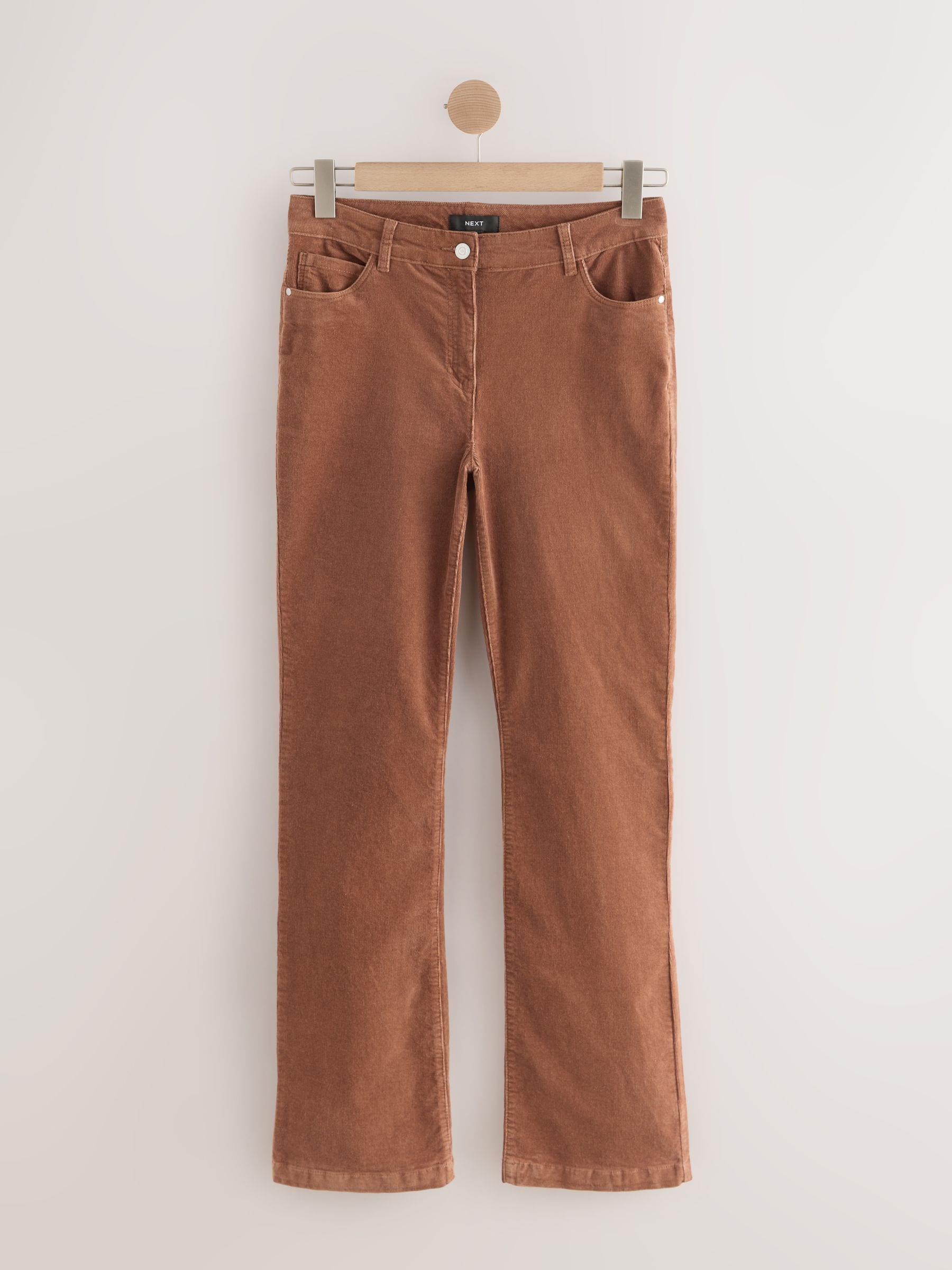 Lichtbruin - Corduroy boot cut broek