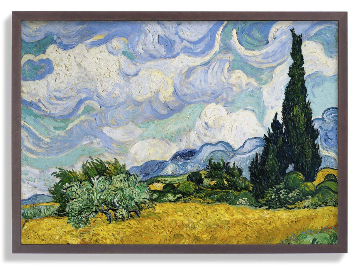 Weizenfeld mit Zypressen von Van Gogh
