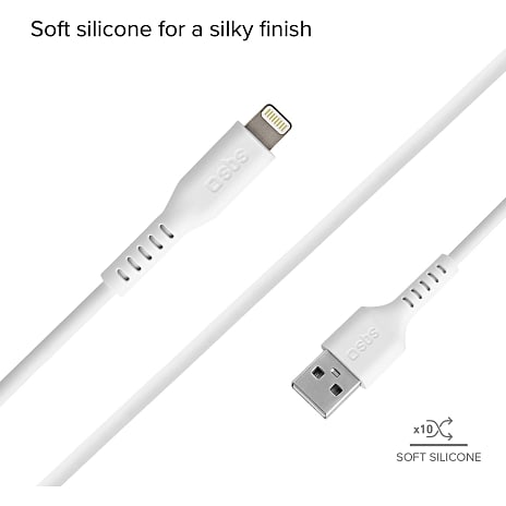 SBS lightning kabel 1 m - hvid