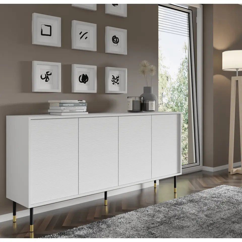 SHERWOOD dressoir 4D 180 cm mat wit