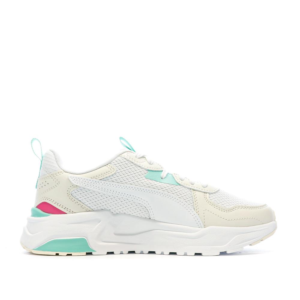 Puma Baskets Blanches/Bleu/Rose Homme Puma Trinity Lite