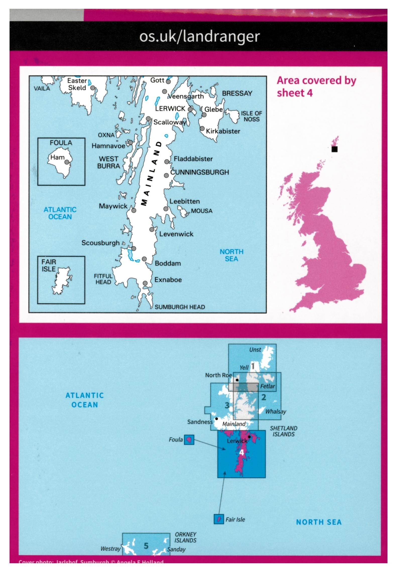 ORDNANCE SURVEY - 4 GB SHETLAND SOUTH MAINLAND 1 50 000