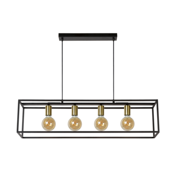Lucide hanglamp Ruben zwart 92x22 cm (lxb)