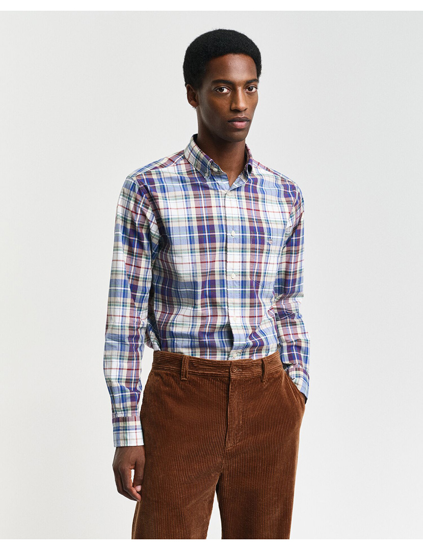 Regular Fit Red Checkered Shirt