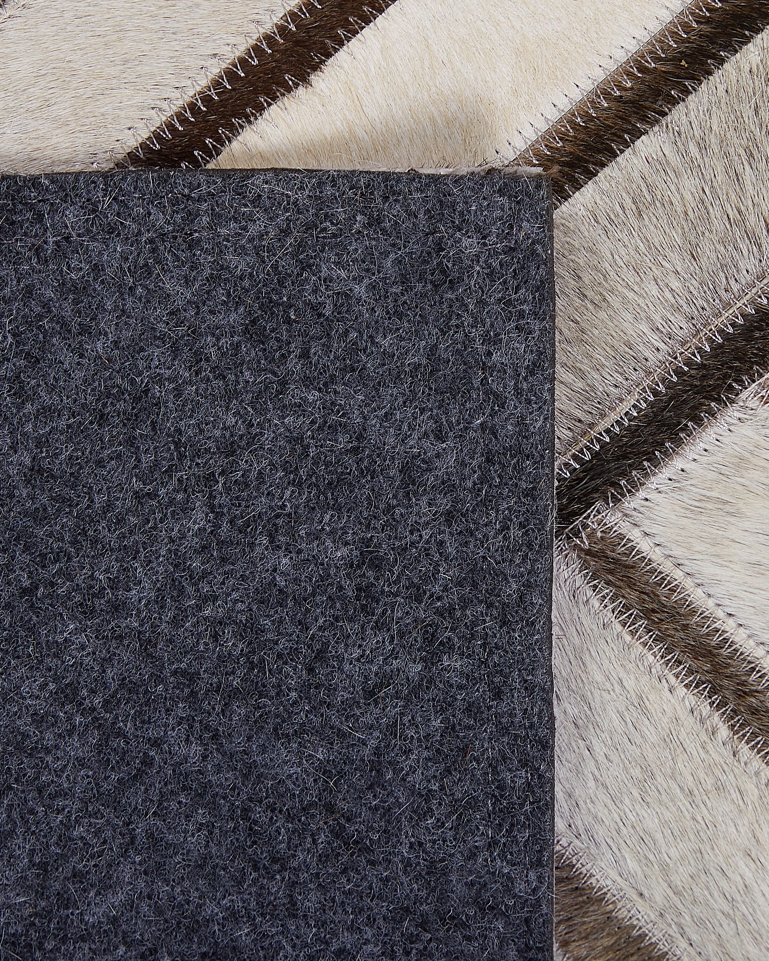 Vloerkleed TEKIR Beige 140 x 200 cm Leer