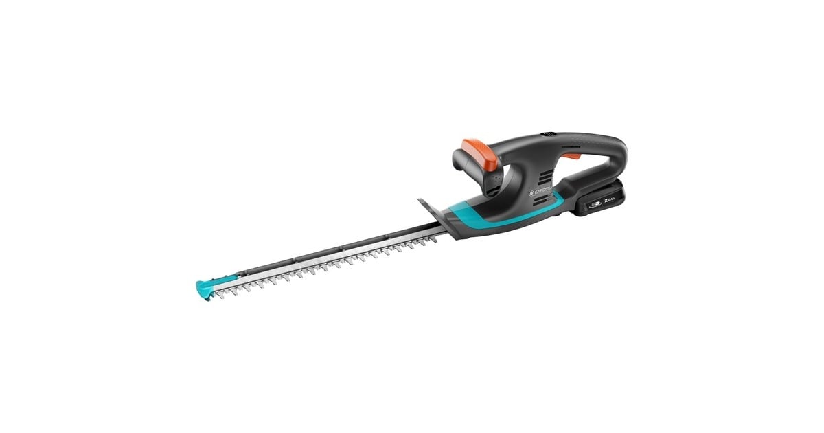 GARDENAAccuheggenschaar EasyCut 40/18V P4A Gebruiksklare set  (Donkergrijs/turquoise, Incl. Li-Ion-Accu 2,0Ah, POWER FOR ALL ALLIANCE)