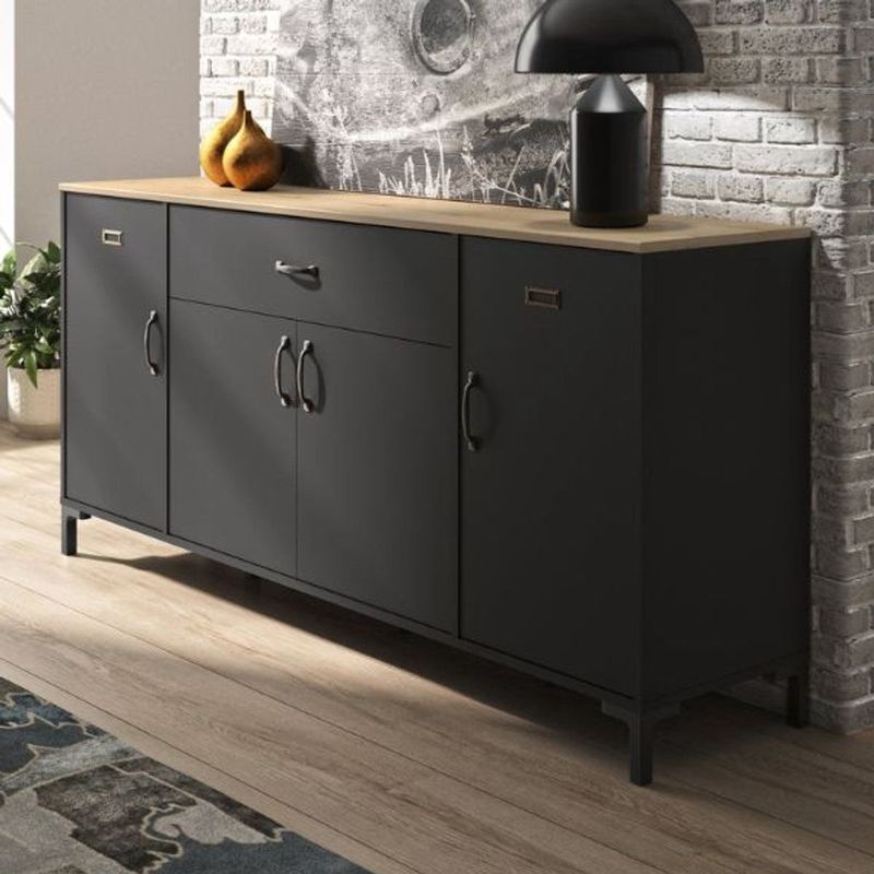 Diagone - Dressoir - Antraciet - MDF - 180x40x82 cm