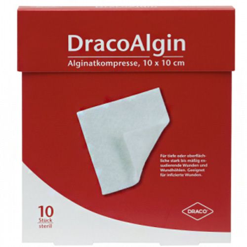 DracoAlgin Alginatkompressen 10 x 10 cm