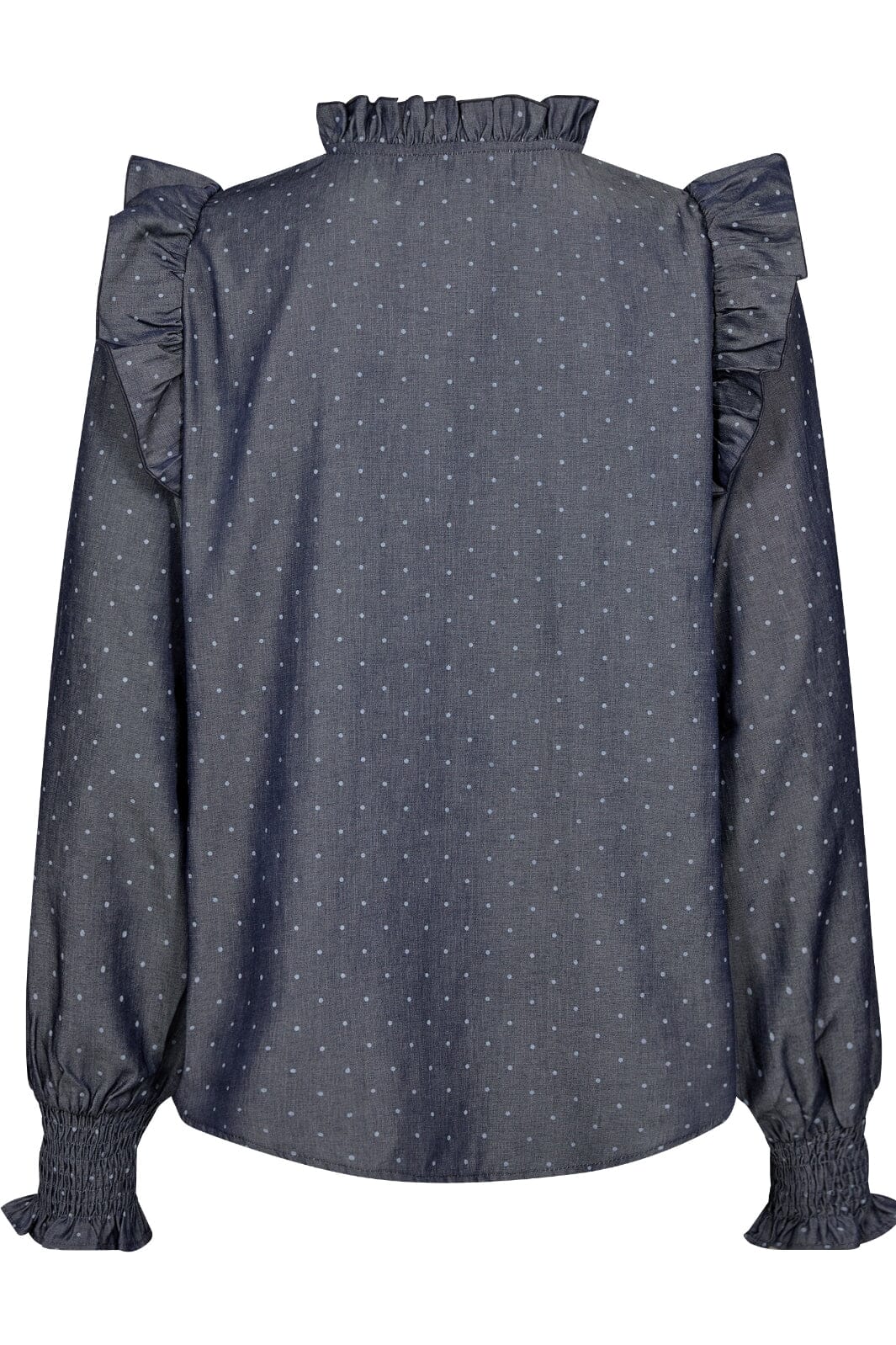 Co´Couture Dianacc Dot Frill Blouse 35590 120 navy