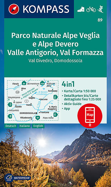 KOMPASS - 89 PARCO NATURALE ALPE VEGLIA 1 50 000