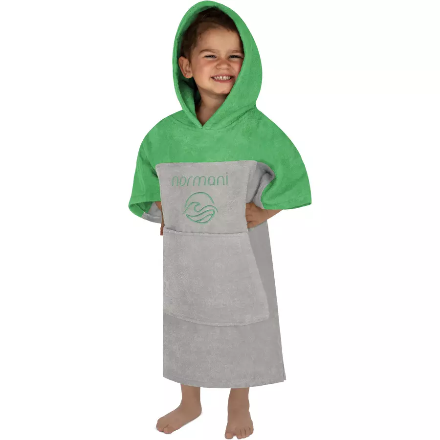 normani Kinder Badeponcho 2-5 Jahre Puwai Grün